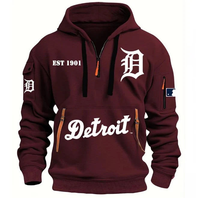 SPECIAL LIMITED EDITION 2025 - MLB - Detroit Tigers - HOODIE HALF ZIPPER